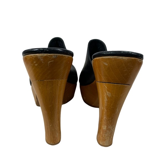 Sergio Rossi Wooden Heeled Mules - Picture 3 of 13